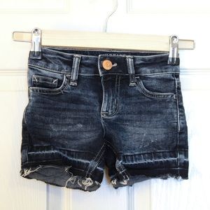 🌸4 for $20🌸 Girls Dark Drop Hem Denim Shorts